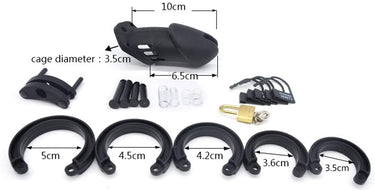 Black Silicone Cock Cage